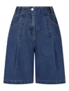 Studio Tomboy Pleat-detailed Denim Shorts