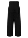 Studio Tomboy Pleated Belted Trousers In Black