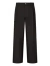 Studio Tomboy Pleated Cargo Trousers In Black
