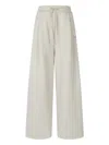 Studio Tomboy Pleated Drawstring Track Pants In Neutral