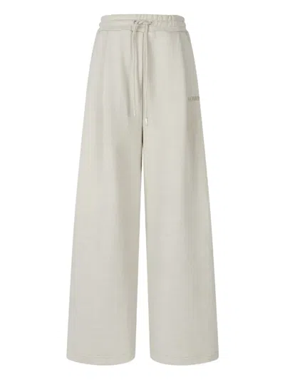 Studio Tomboy Pleated Drawstring Track Pants In Neutral