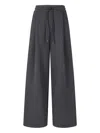 Studio Tomboy Pleated Drawstring Trousers In Gray