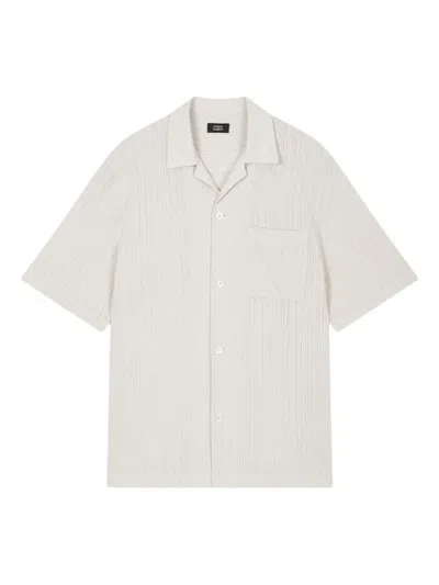 Studio Tomboy Pleated Short-sleeve Shirt In Gray