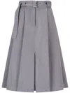 Studio Tomboy Pleated Skirt In Blue