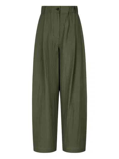 Studio Tomboy Pleated Trousers In Green