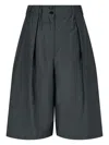 Studio Tomboy Pleated Wide-leg Shorts In Grey