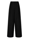 Studio Tomboy Pleated Wide-leg Trousers In Black