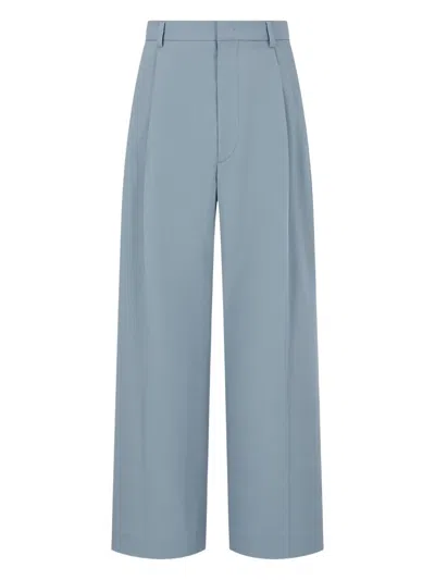 Studio Tomboy Pleated Wide-leg Trousers In Blue