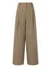 Studio Tomboy Pleated Wide-leg Trousers In Brown