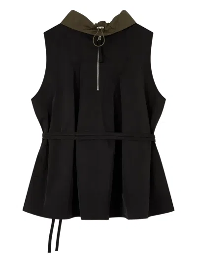 Studio Tomboy Plissé Peplum Sleeveless Top