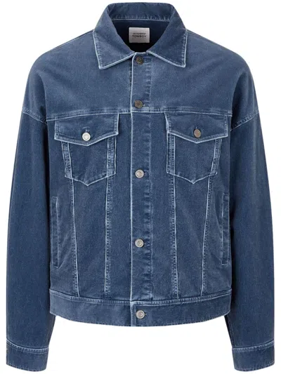 Studio Tomboy Pocketed Corduroy Jacket In 蓝色