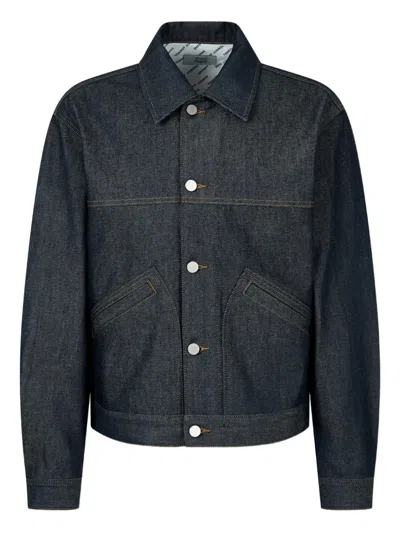 Studio Tomboy Pocketed Denim Jacket In Blue