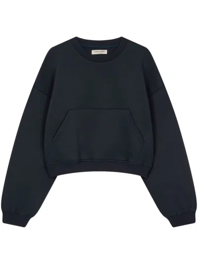 Studio Tomboy Pouch-pocket Sweatshirt In Blue
