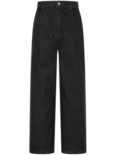 Studio Tomboy Pressed-crease Jeans In Black