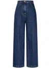 Studio Tomboy Pressed-crease Washed Jeans In Blue