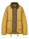 Studio Tomboy Quilted Corduroy Jacket In Yellow