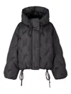 Studio Tomboy Quilted Hooded Down Jacket In Black