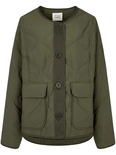 Studio Tomboy Quilted Jacket In 绿色