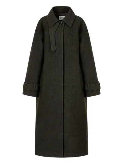 Studio Tomboy Raglan Balmacaan Coat In Black