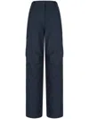 Studio Tomboy Rawstring-ankle Casual Trousers In Blue