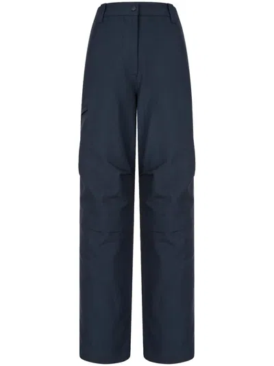 Studio Tomboy Rawstring-ankle Casual Trousers In Blue
