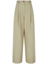 Studio Tomboy Rear-pocket Two-tuck Trousers In Neutrals