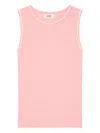 Studio Tomboy Ribbed-trim Knitted Tank Top In Pink