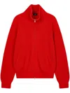 Studio Tomboy Ribbed Wool Cardigan In Red