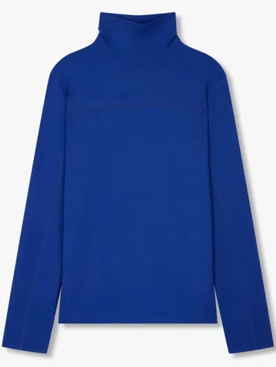 Studio Tomboy Roll-neck Long-sleeve T-shirt In Blue