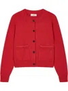 Studio Tomboy Round-neck Cardigan In Red