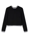 Studio Tomboy Round Neck Sweater In Black