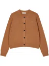 Studio Tomboy Round-neck Wool Cardigan In Neutrals