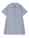 Studio Tomboy Sailor-collar Drawstring Dress In Gray