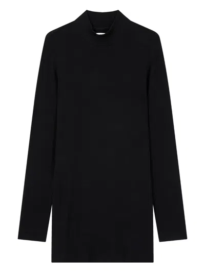 Studio Tomboy Scarf-layered T-shirt In Black