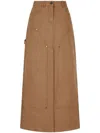 Studio Tomboy Seam-detail Maxi Skirt In Brown