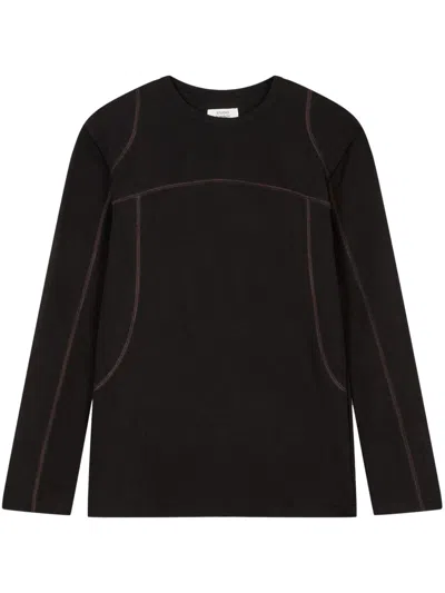 Studio Tomboy Seam Detailing Sweatshirt In Black