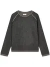 Studio Tomboy Seam Detailing T-shirt In Grey