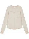 Studio Tomboy Seam Detailing T-shirt In Neutrals