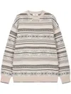 Studio Tomboy Selburose-patterned Sweater In 中性色