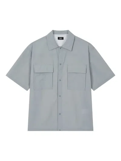 Studio Tomboy Short-sleeve Utility Shirt In Blue