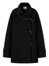 Studio Tomboy Side Toggle Coat In Black