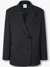Studio Tomboy Pinstriped Double-breasted Blazer In 灰色