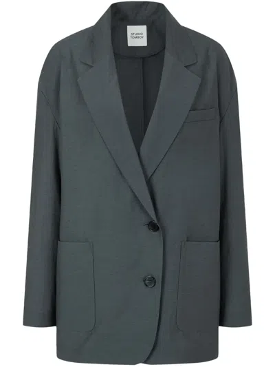 Studio Tomboy Single-breasted Blazer In Green