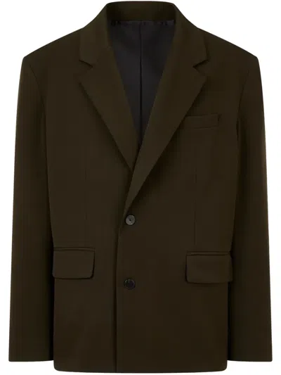 Studio Tomboy Single-breasted Blazer In Green