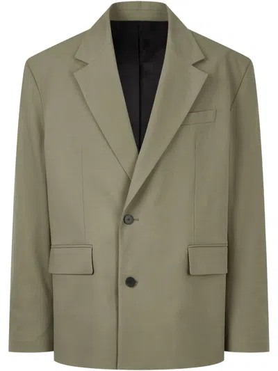Studio Tomboy Single-breasted Blazer In Green