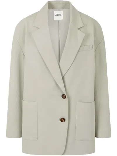 Studio Tomboy Single-breasted Blazer In Grey