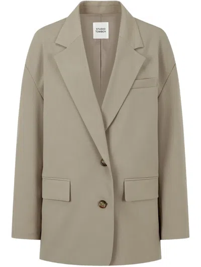 Studio Tomboy Single-breasted Blazer In Neutrals