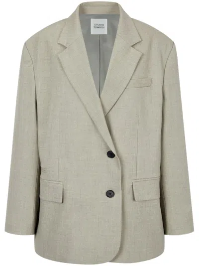 Studio Tomboy Single-breasted Blazer In 灰色
