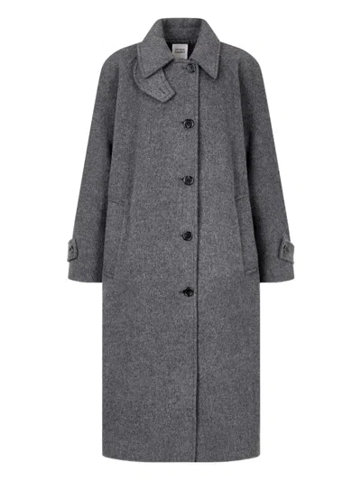 Studio Tomboy Single-breasted Coat In Gray