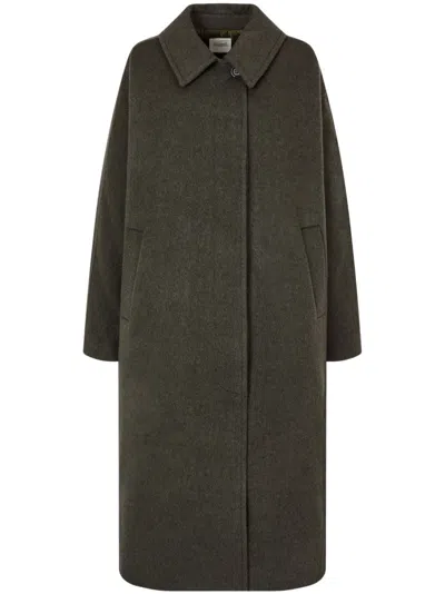 Studio Tomboy Single-breasted Coat In Green